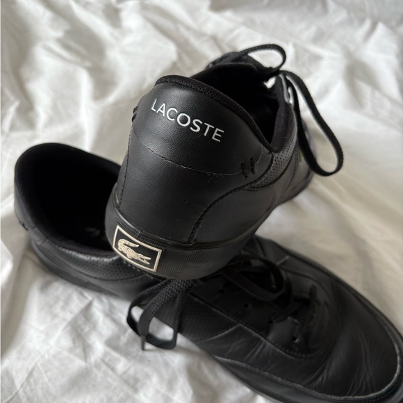 Lacoste Men's Black Leather Sneakers - Picture 6 of 7